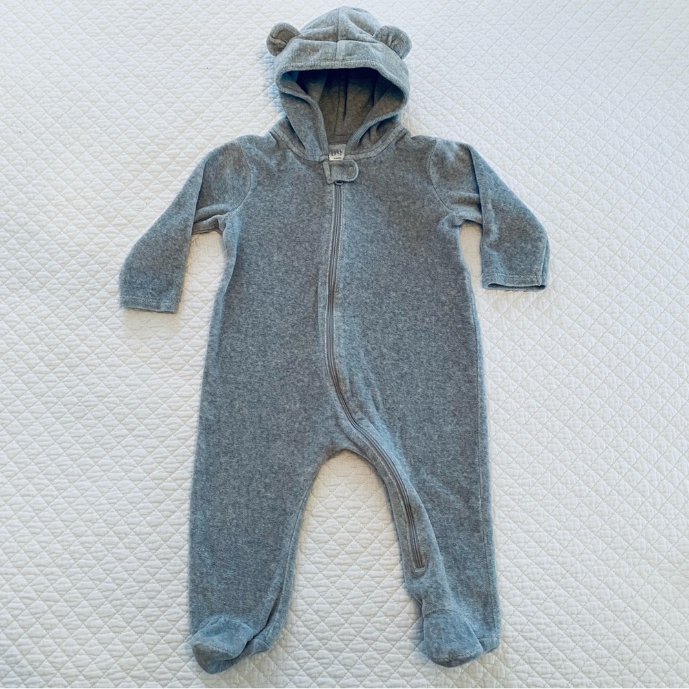 Nordstrom Baby Velour Hooded Bunting Size 9 Months